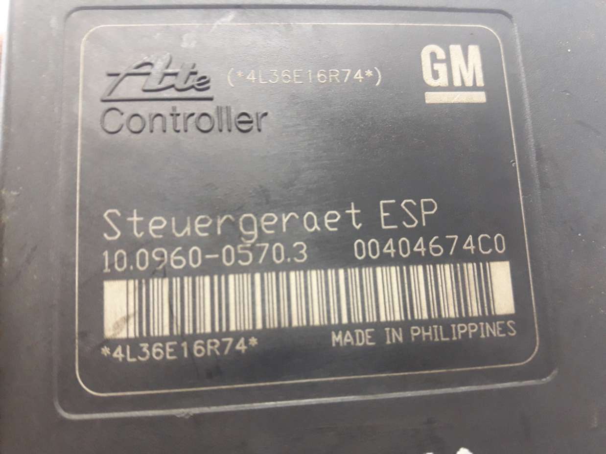 ABS Opel Astra Zafira 13244860BJ 13 244 860 BJ 13244860 00404674C0 10096005703 10.0960-0570.3 10020602644 10.0206-0264.4 - foto 2