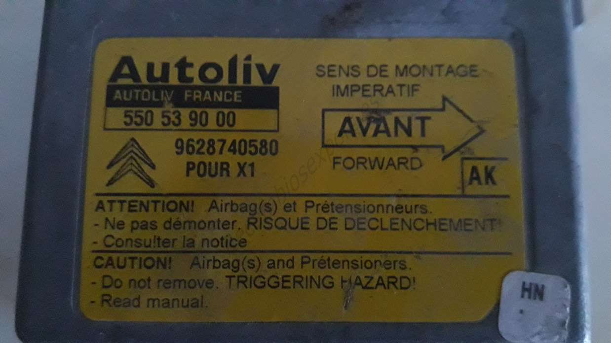 Centralita Airbag Citroen Xantia 9628740580 AK Autoliv 550539000 550 53 90 00 - foto 2