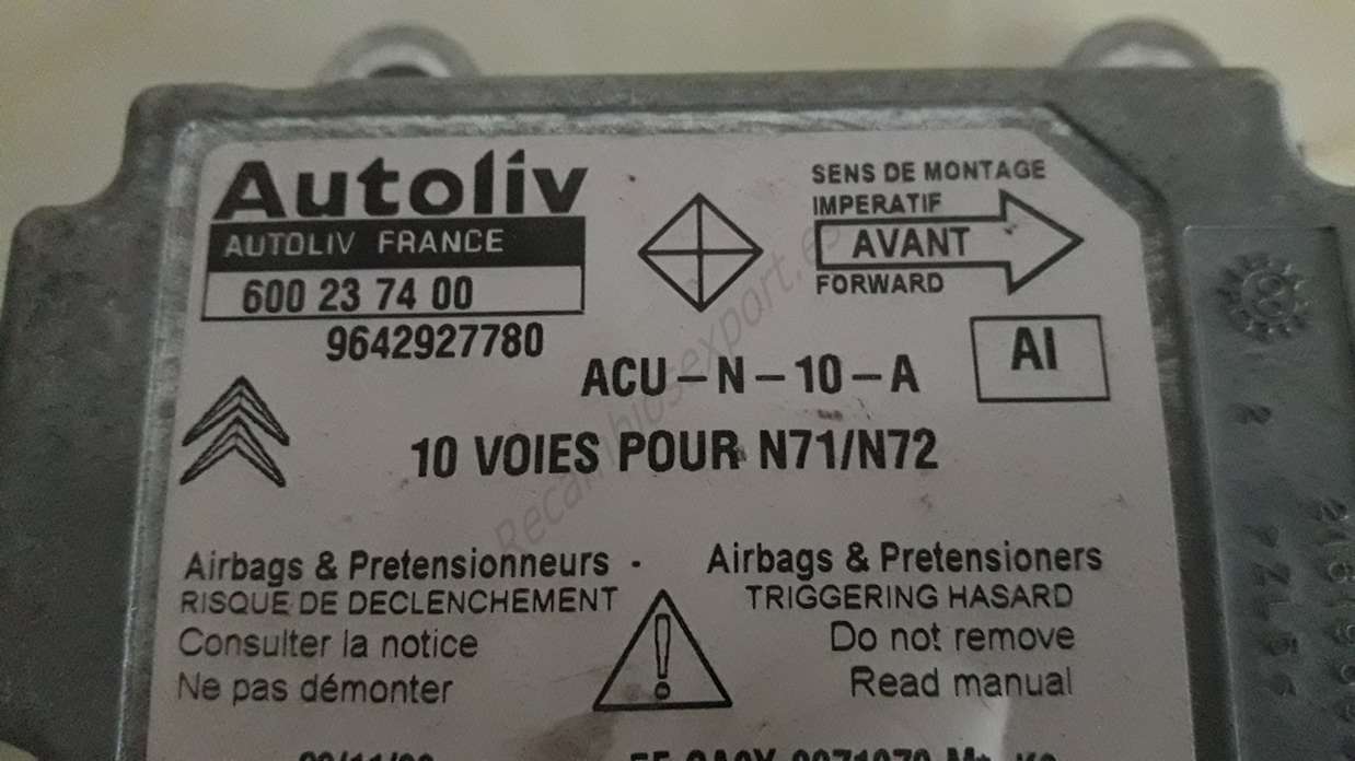 Airbag Centralita Citroen Xsara 9642927780 AI AUTOLIV 600237400 600 23 74 00 - foto 2