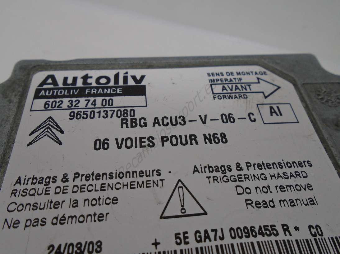 Airbag Centralita Citroen Xsara Picasso 9650137080 AUTOLIV 602327400 602 32 74 00 AI - foto 2
