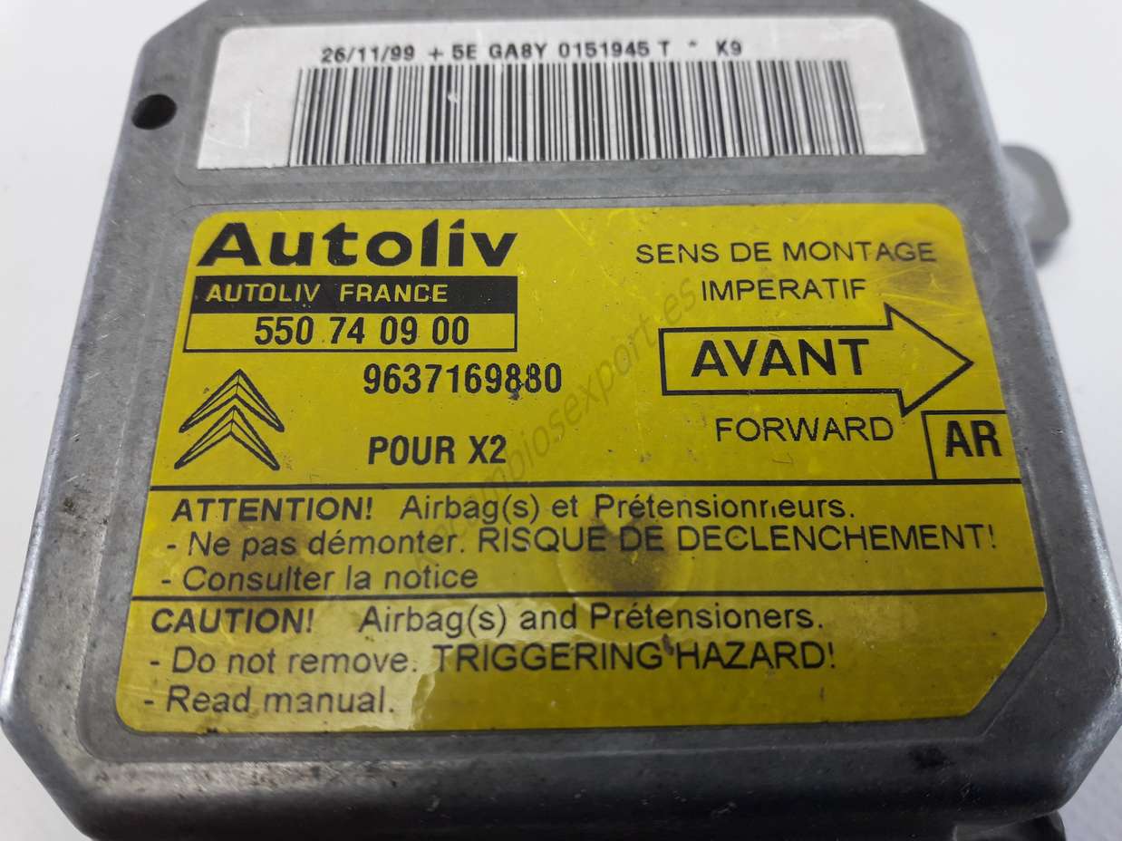 Airbag Centralita Crash Sensor Citroen Xantia (AR) 9639015480 AUTOLIV 550 74 09 00 550740900 - foto 2