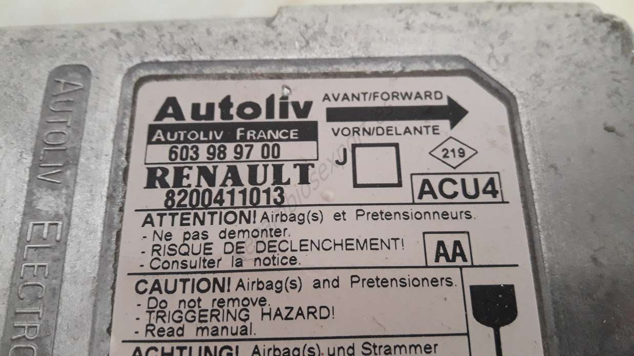 Airbag Centralita Crash Sensor Renault Scenic Megane 8200411013 AA 8200411013J Autoliv 603989700 603 98 97 00 - foto 2