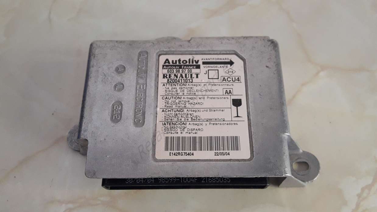 Airbag Centralita Crash Sensor Renault Scenic Megane 8200411013 AA 8200411013J Autoliv 603989700 603 98 97 00 - foto 1