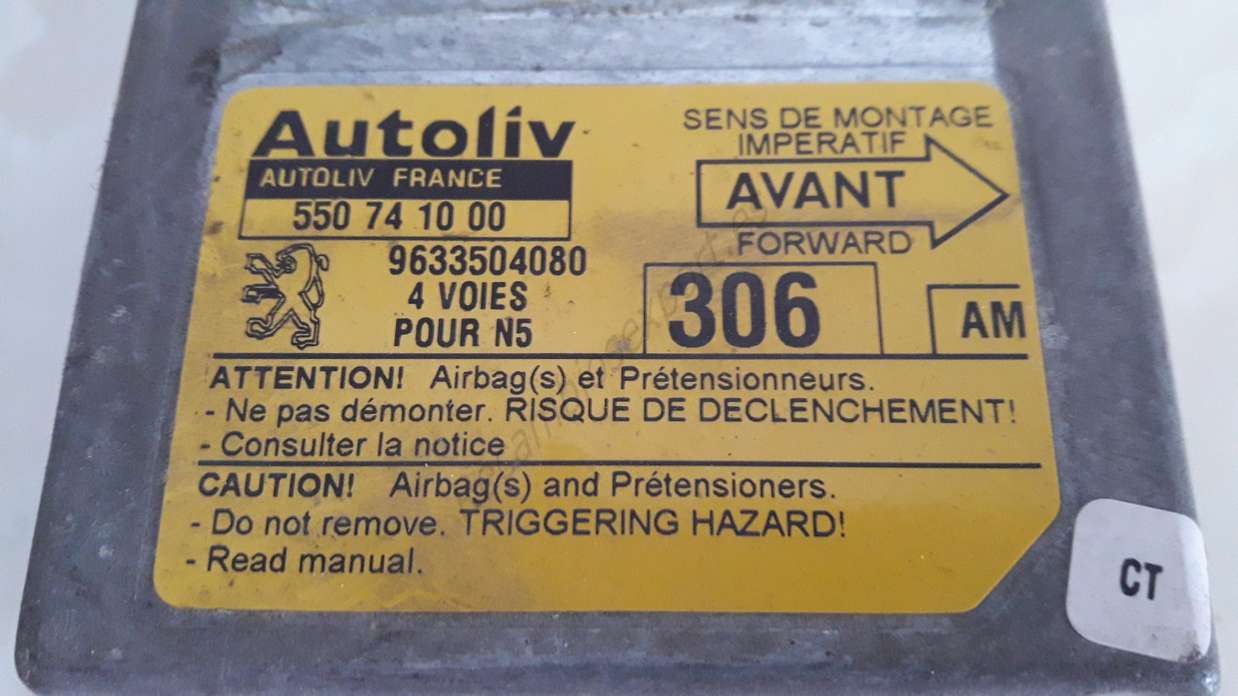 Airbag Centralita Peugeot 306 9633504080 AM Autoliv 550741000 550 74 10 00 - foto 2