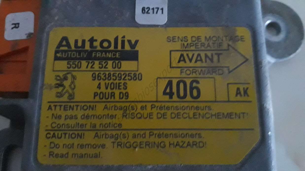 Airbag Centralita Peugeot 406 9638592580 AK Autoliv 550725200 550 72 52 00 - foto 2