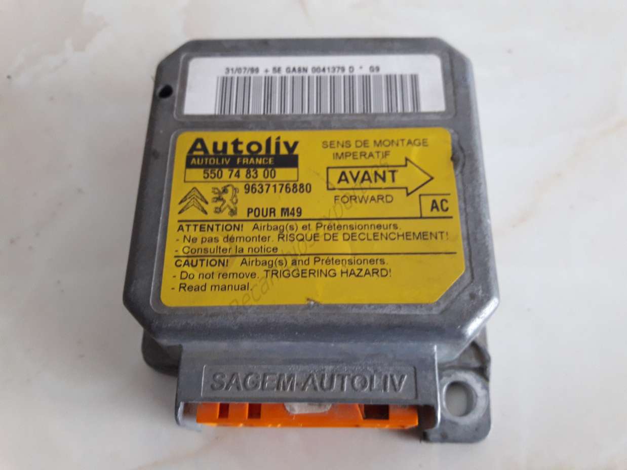Airbag Centralita  Peugeot Citroen 9637176880 AC Autoliv 550748300 550 74 83 00 - foto 1