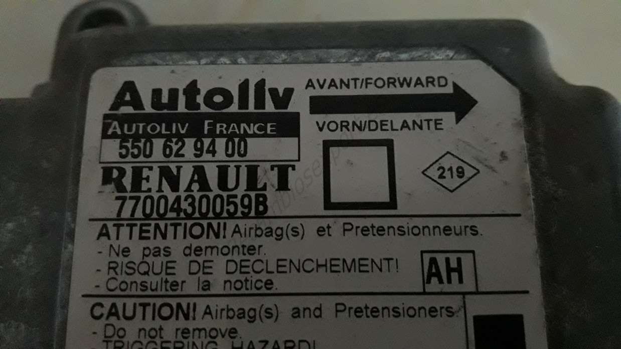 Airbag Centralita Renault Megane(AH)7700430059B AUTOLIV 550629400 550 62 94 00 - foto 2