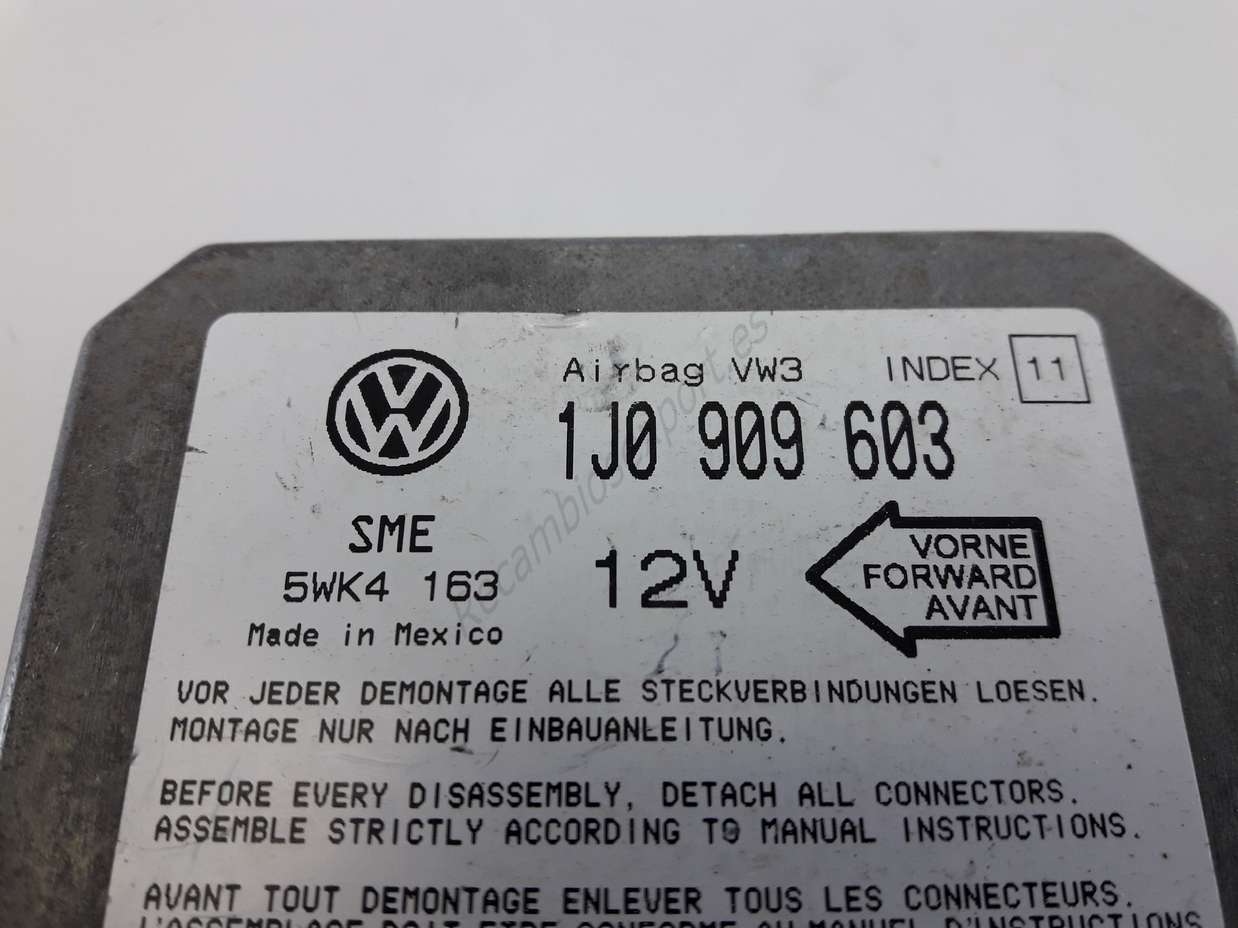 Centralita Airbag VW Polo Seat Ibiza Cordoba 1J0909603 1J0 909 603 1JO909603 Siemens 5WK4163 5WK4 163 index 11 - foto 2