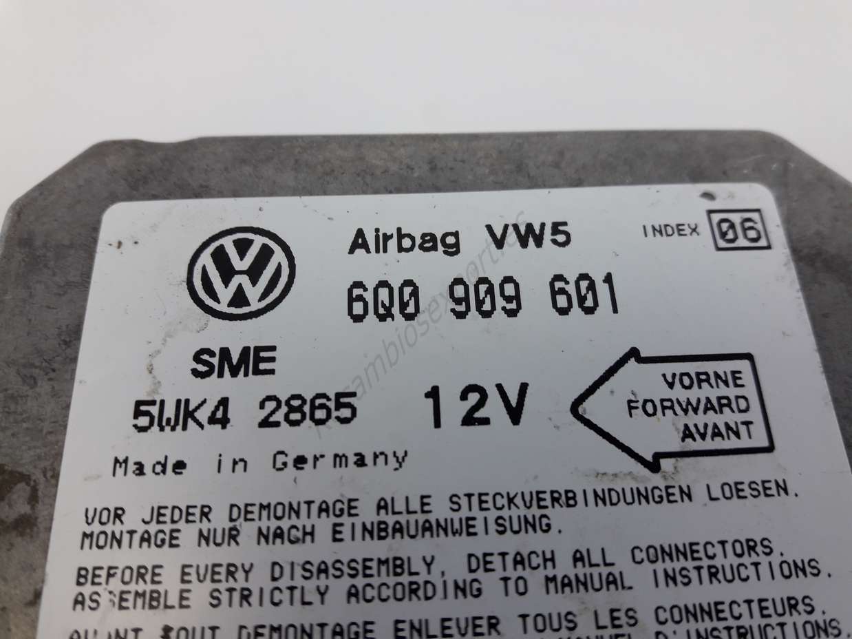 Airbag centralita VW volkswagen caddy lupo polo seat arosa skoda octavia vw5 6q0909601 6q0 909 601 6qo909601 index 06 siemens 5wk42865 5wk4 2865 - foto 2