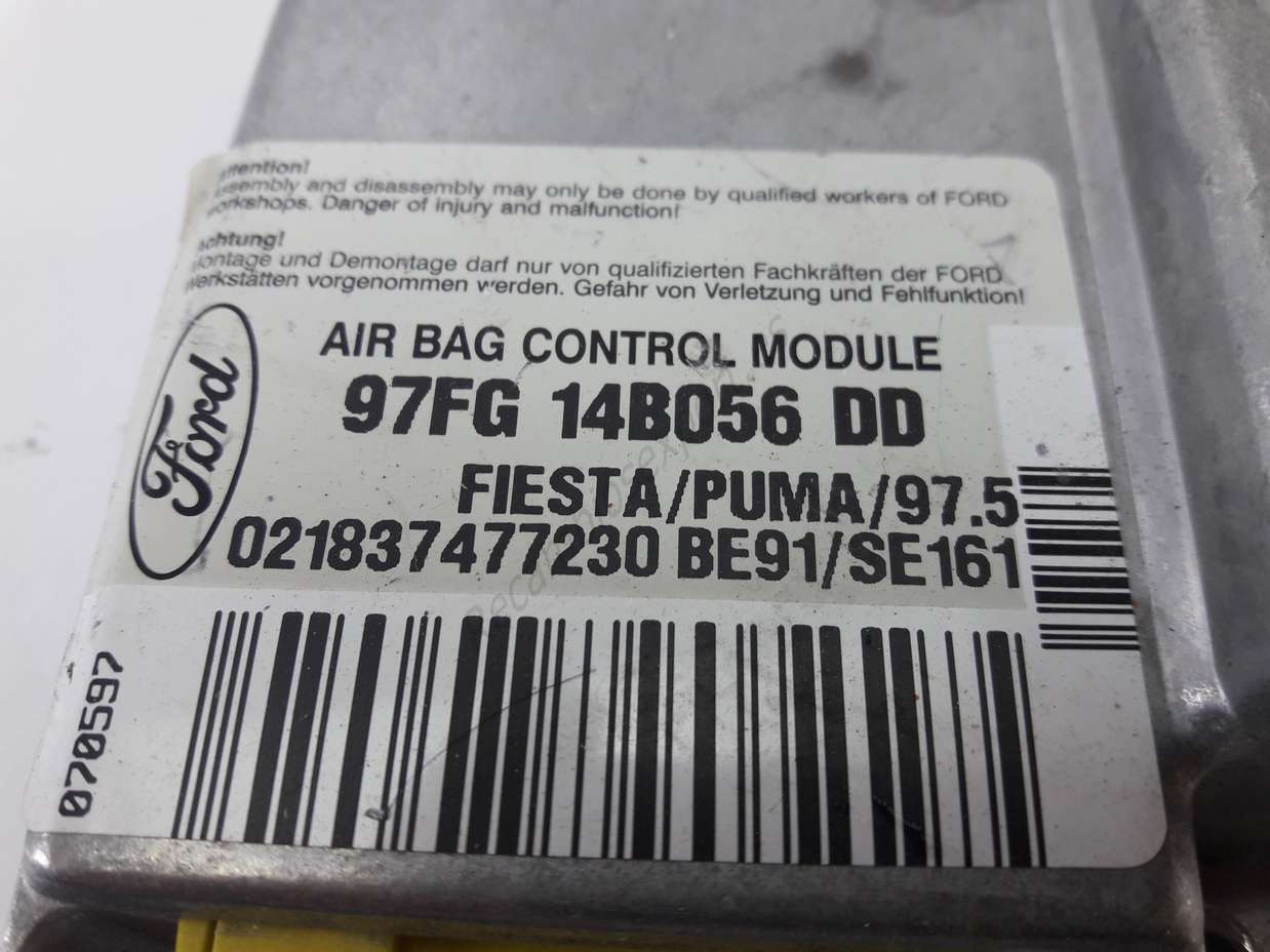 Airbagsteuergerät Ford Fiesta Puma 97FG14B056DD 97FG 14B056 DD - foto 2