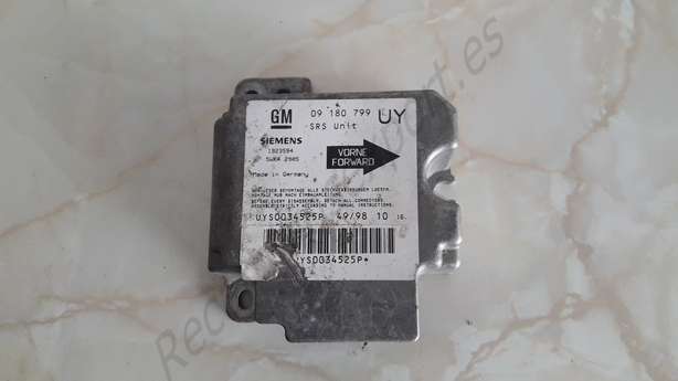 Airbagsteuergerät Opel Astra 09180799UY 09180799 UY 09 180 799 UY 5WK42905 - foto 1