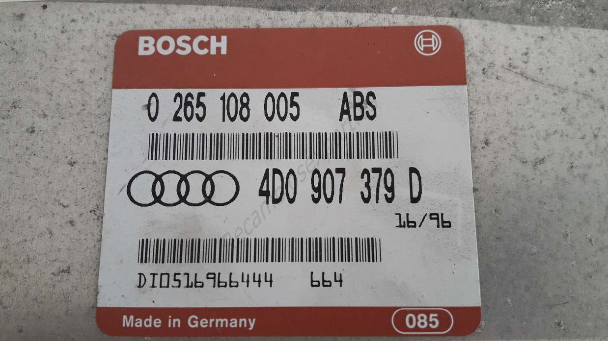 Centralita ABS Audi A4 B5 4D0907379D 4D0 907 379 D 4DO907379D BOSCH 0 265 108 005 0265108005 - foto 2