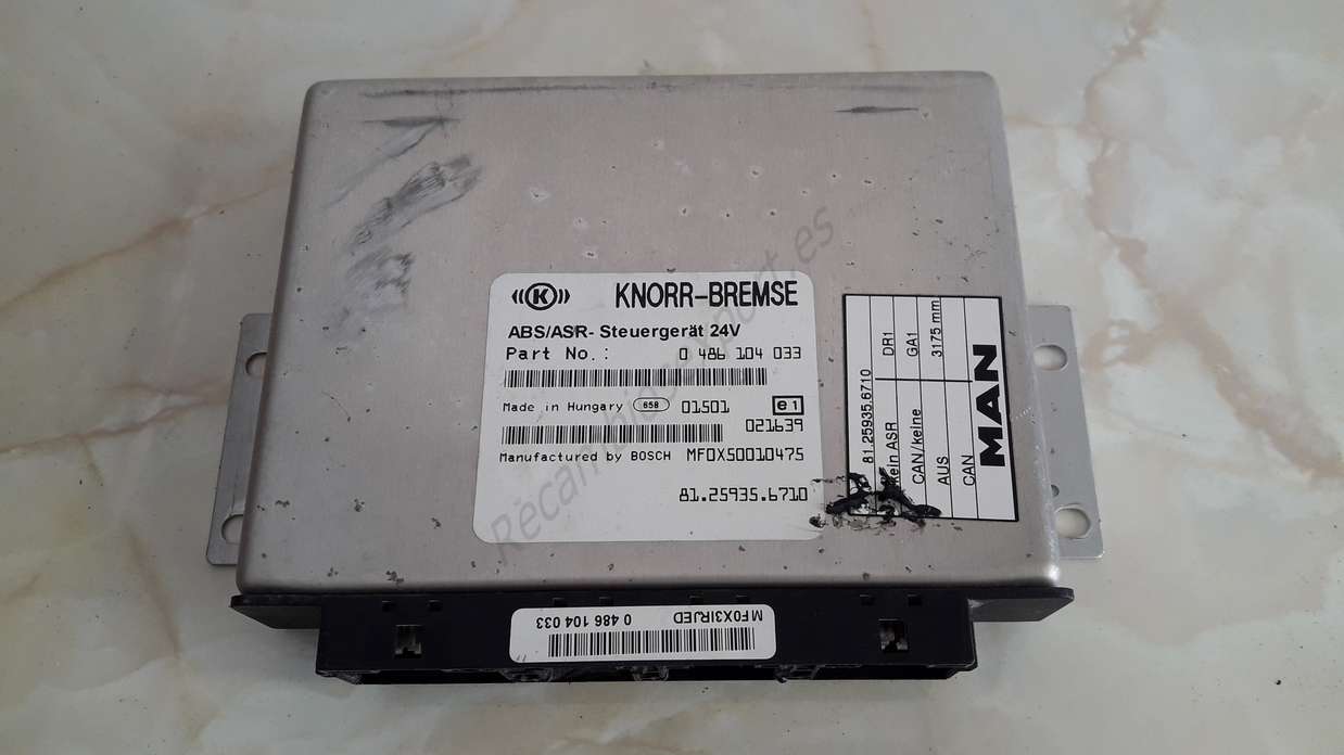 Centralita ABS ASR Man MF0X50010475 81259356710 BOSCH 0486104033 - foto 1