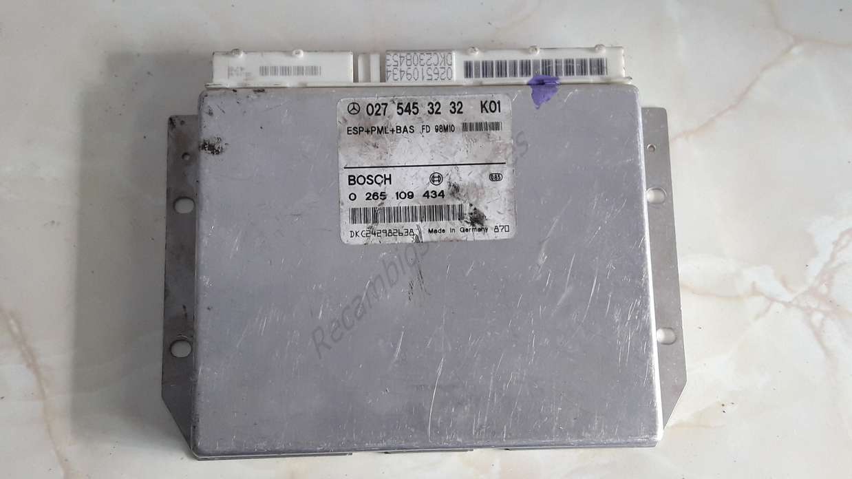 Centralita ABS Mercedes W210 Clase E 0275453232 027 545 32 32 K01 BOSCH 0265109434 0 265 109 434 - foto 1