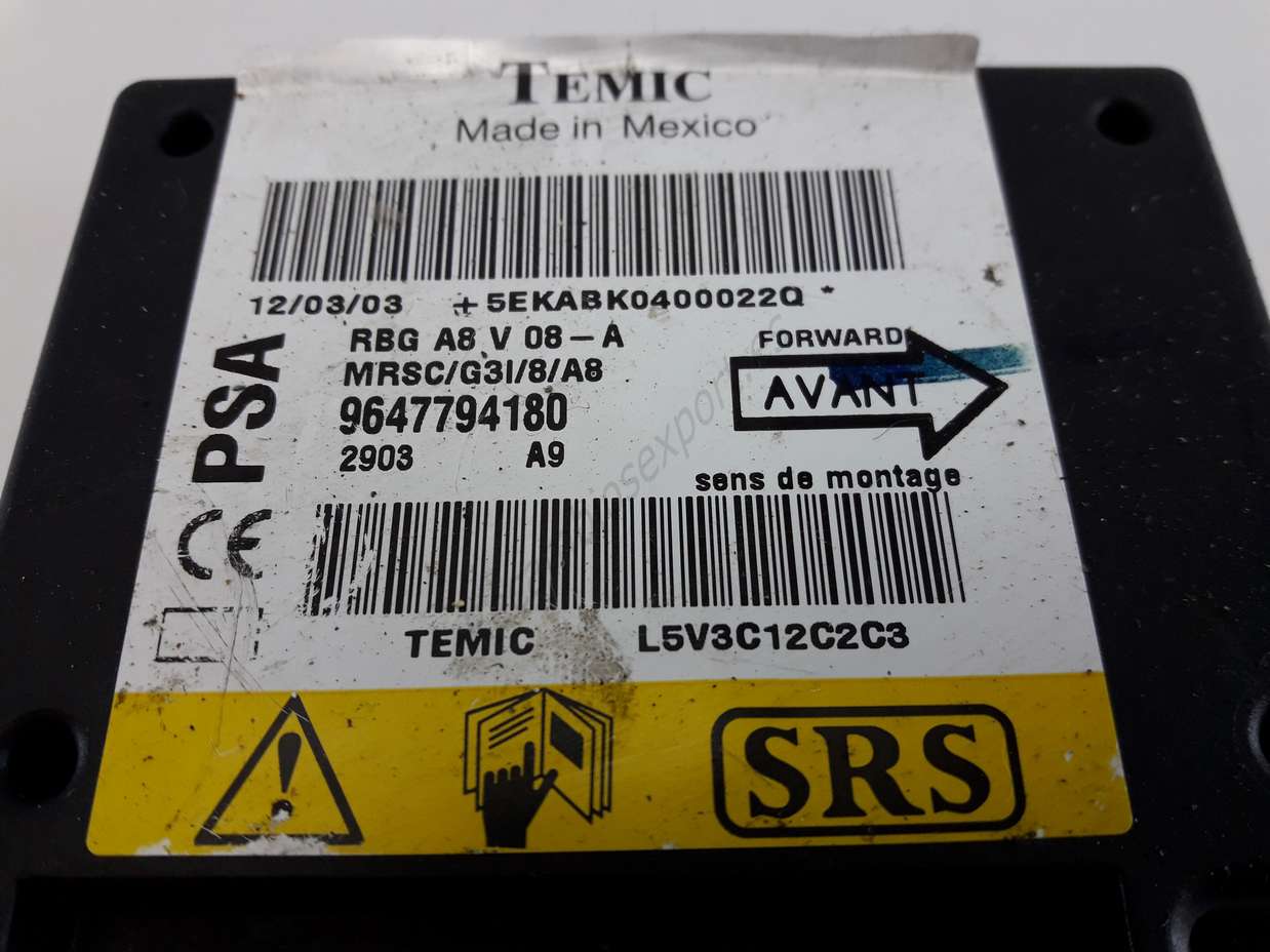 Centralita Airbag CITROEN C3 PSA 9647794180 96 477 941 80 A9 - foto 2