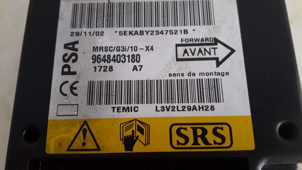 Centralita Airbag Citroen C2 C3 C5 9648403180 - foto 2