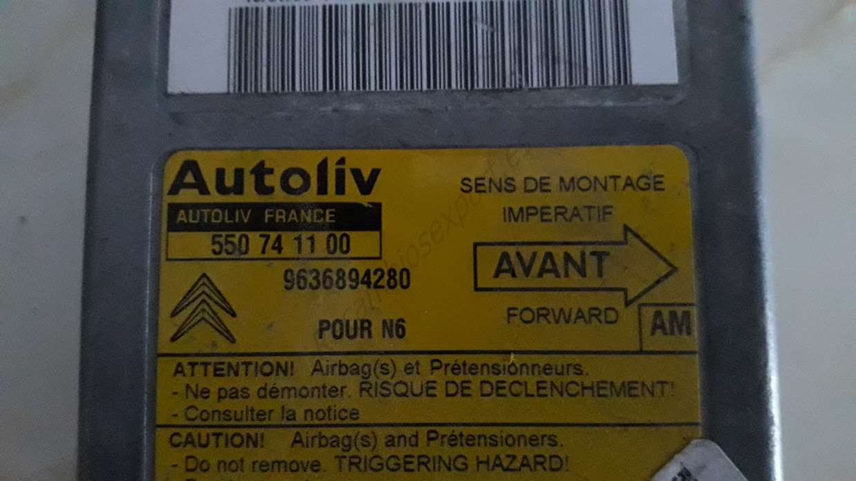 Centralita Airbag Citroen Xantia 9636894280 AM Autoliv 550741100 550 74 11 00 - foto 2