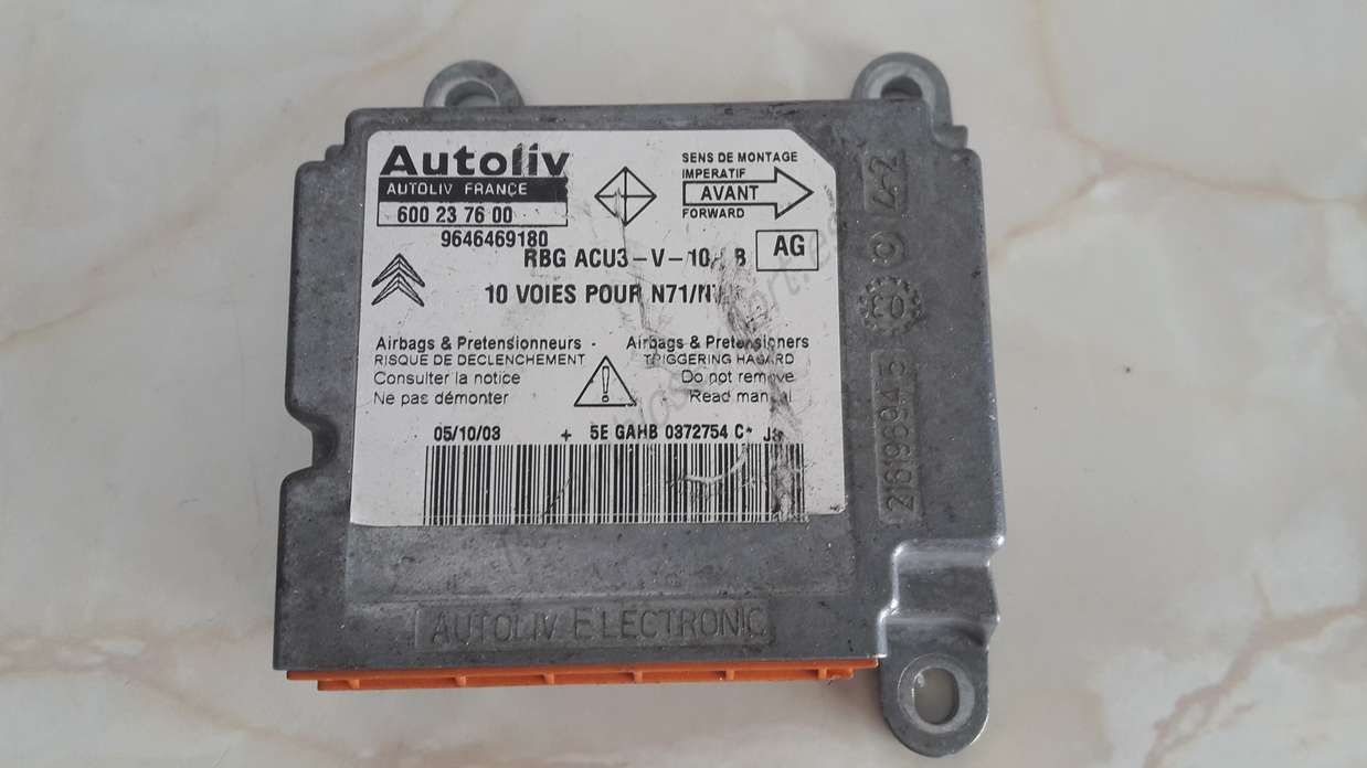 Centralita Airbag Citroen Xsara 9646469180 (AG) Autoliv 600237600 600 23 76 00 - foto 1