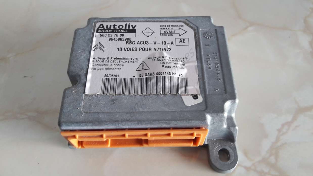 Centralita Airbag Citroen Xsara AE 96 458 839 80 9645883980 AE Autoliv 600 23 76 00 600237600 - foto 1