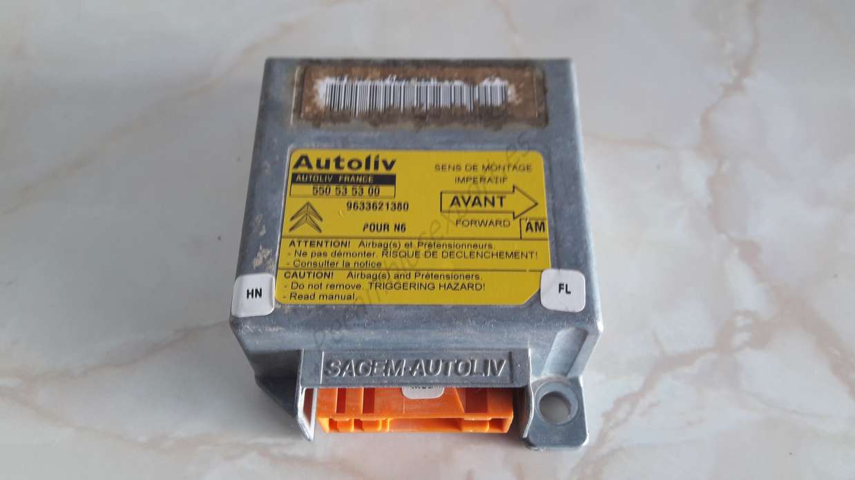 Centralita Airbag Citroen Xsara N6 (AM) 9633621380 AUTOLIV 550535300 550 53 53 00 - foto 1