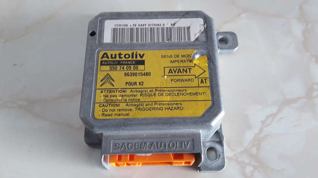 Centralita Airbag Citroën Xantia 9639015480 Autoliv 550740900 550 74 09 00 AT - foto 1