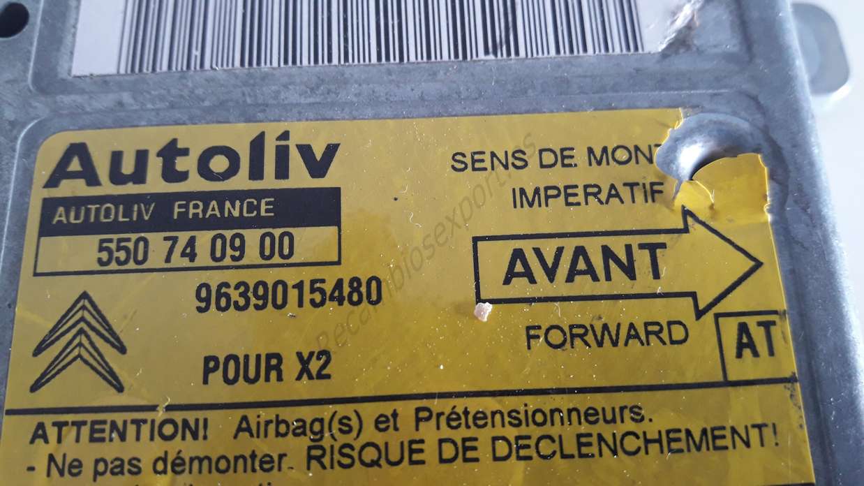 Centralita Airbag Citroën Xantia 9639015480 Autoliv 550740900 550 74 09 00 AT - foto 2