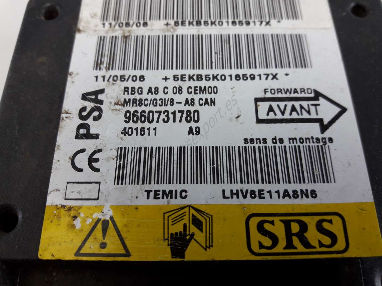 Centralita Airbag Crash Sensor Citroen PSA 9660731780 401611 A9 - foto 2