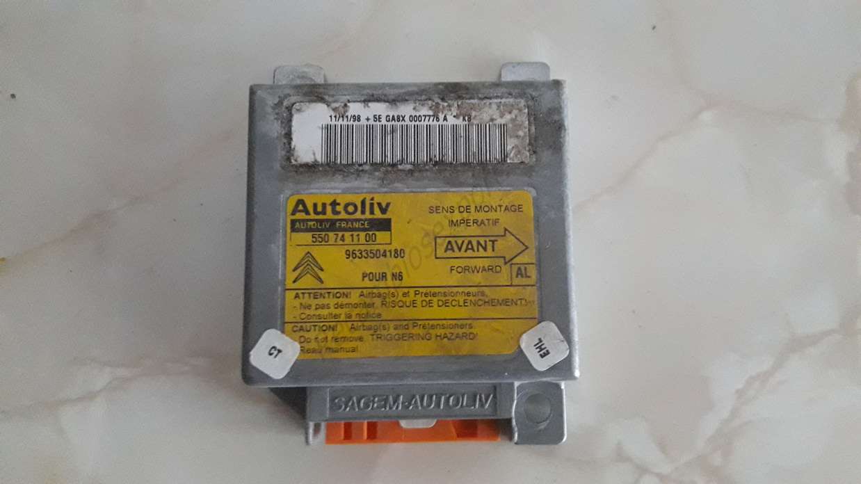 Centralita Airbag Crash Sensor Citroen Xsara 9633504180 AL Autoliv 550741100 550 74 11 00 - foto 1