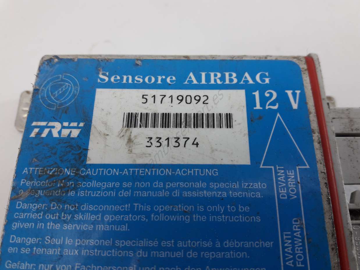 Centralita Airbag Crash Sensor Fiat Punto 188 TRW 51719092 331374 0051719092 0051719092 - foto 2