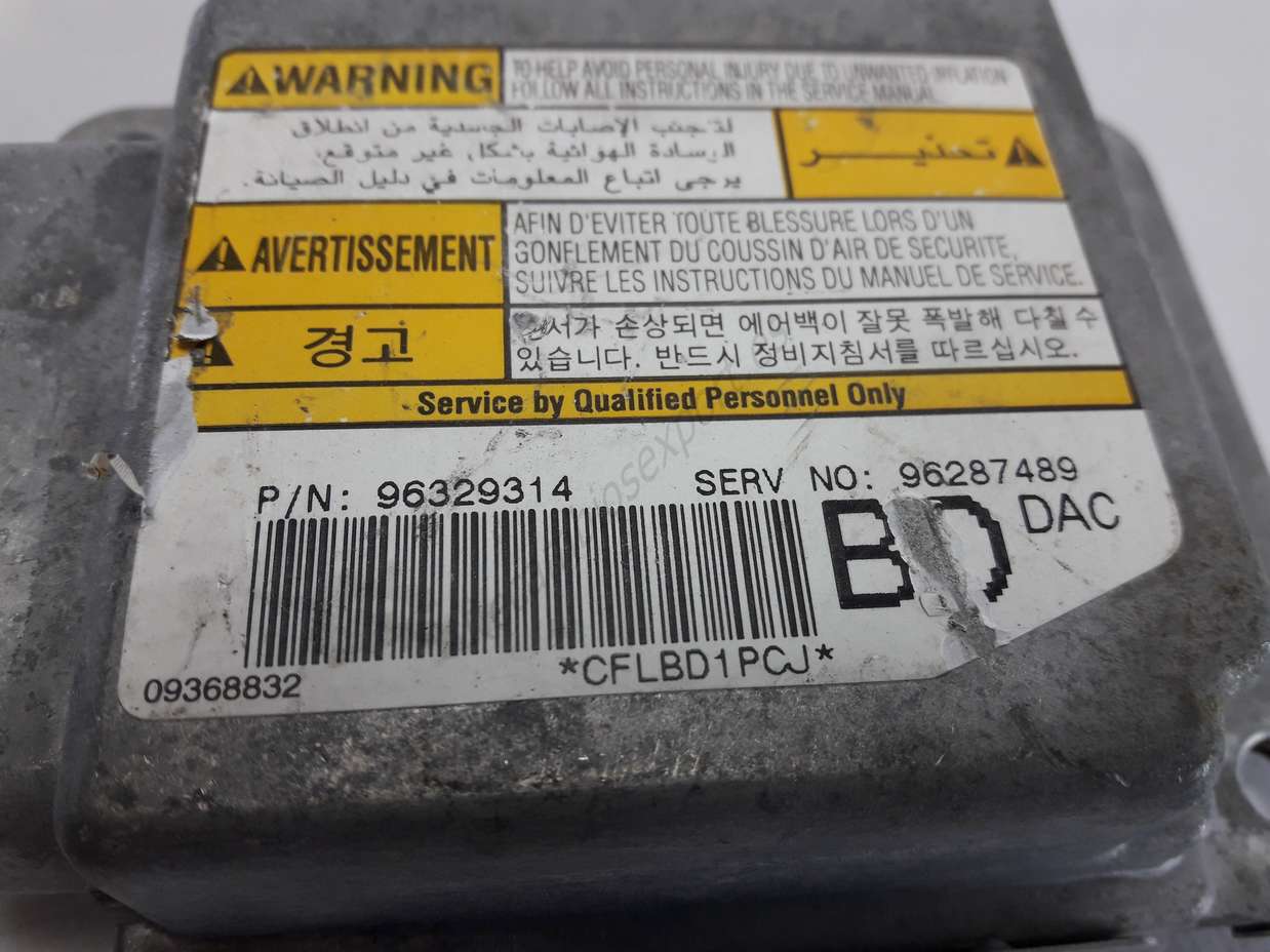 Centralita Airbag Daewoo Nubira Berlina Classic 96329314 96287489 - foto 2