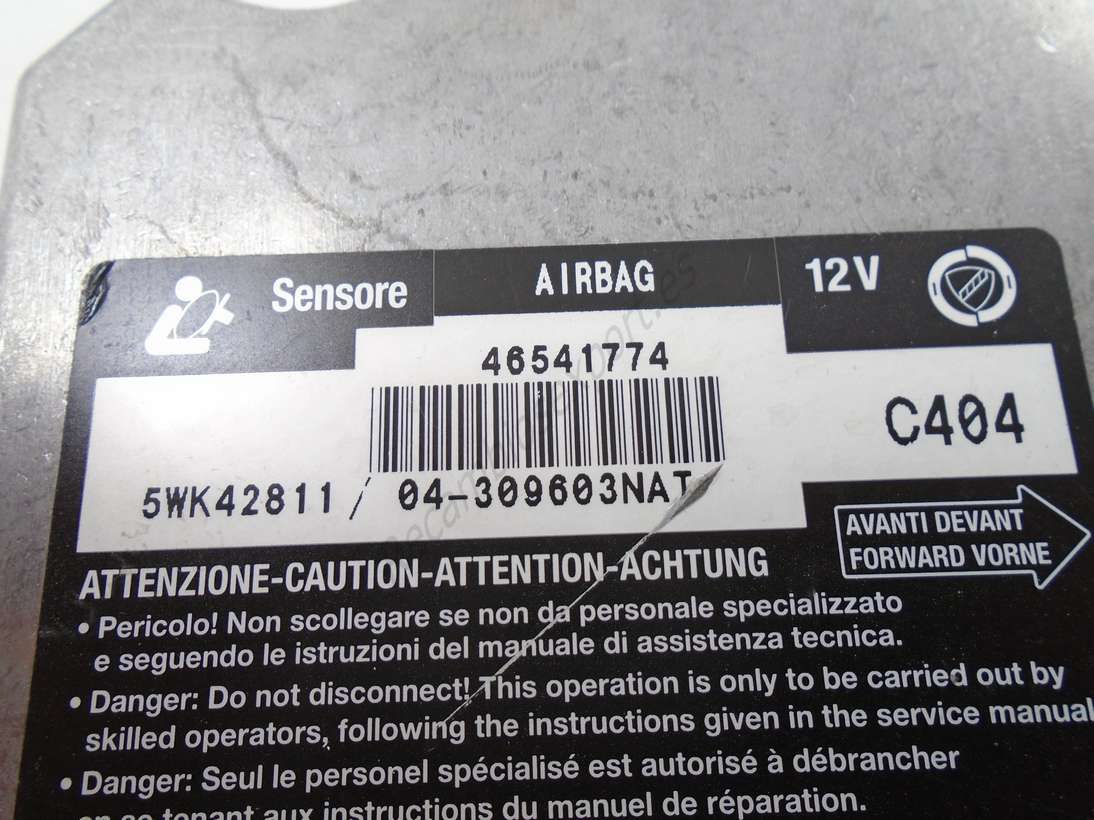 Centralita Airbag Fiat Bravo Brava 46541774 C404 Siemens 5WK42811 - foto 2