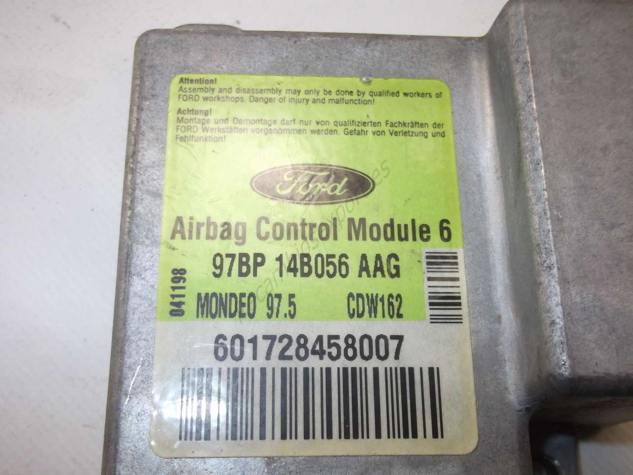 Centralita Airbag Ford Mondeo Berlina CDW162 97BP14B056AAG 97BP 14B056 AAG - foto 2