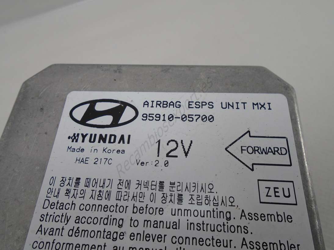 Centralita Airbag Hyundai 9591005700 95910-05700 - foto 2