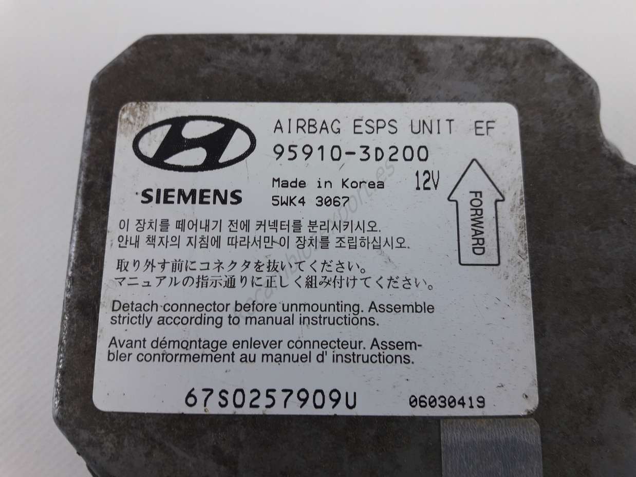 Centralita Airbag Hyundai sonata 959103D200 95910-3D200 Siemens 5wk3067 5wk4 3067 - foto 2