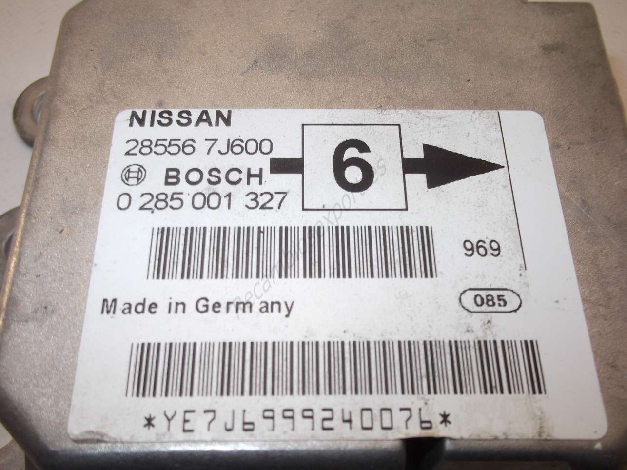 Centralita Airbag Nissan Primera Berlina 285567J600 28556 7J600 BOSCH 0285001327 0 285 001 327 - foto 2