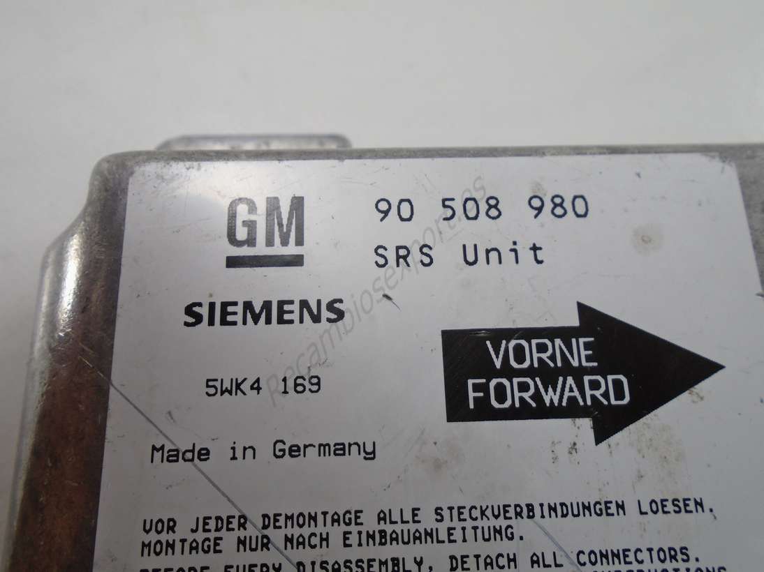 Centralita Airbag Opel 90508980 GM Siemens 5WK4169 - foto 2