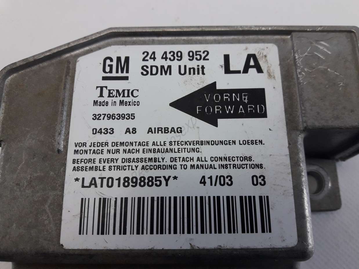 Centralita Airbag Opel Corsa GM 24439954 24439954LA 24 439 954 LA TEMIC 327963935 LAT0189885Y - foto 2