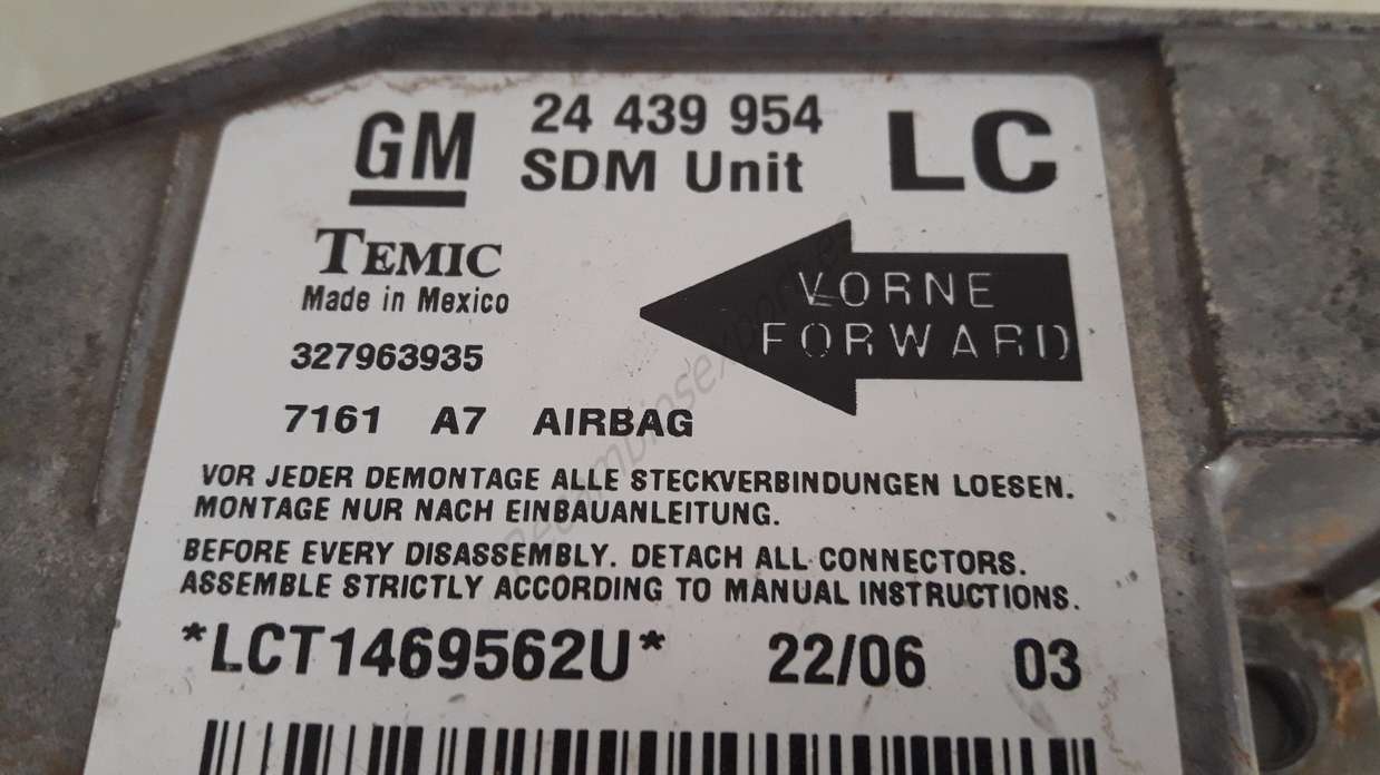 Centralita de Airbag Opel Corsa GM 24439954 24439954LC 24 439 954 LC TEMIC 327963935 - foto 2