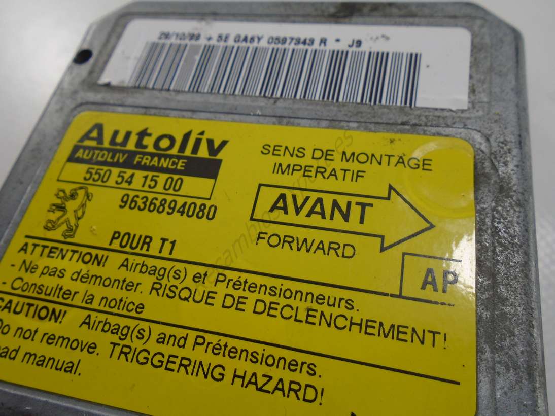 Centralita Airbag PEUGEOT 206 9636894080 AP Autoliv 550541500 550 54 15 00 - foto 2