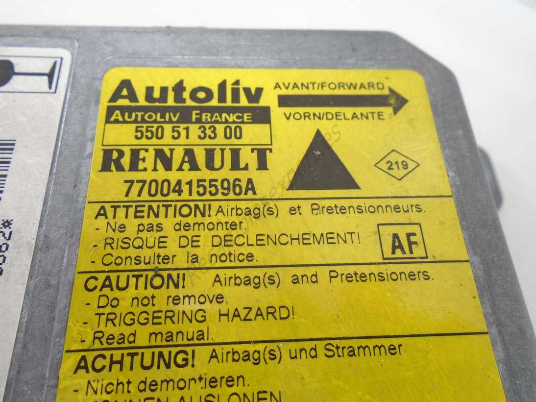 Centralita Airbag Renault 7700415596A Autoliv 550513300 550 51 33 00 AF - foto 2