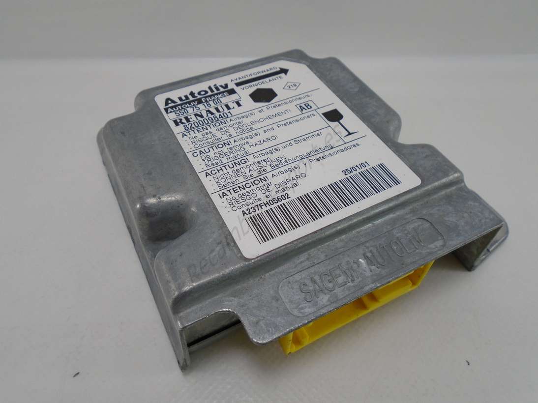 Centralita Airbag Renault Kangoo 8200098401 AB AUTOLIV 550751800 550 75 18 00 - foto 1