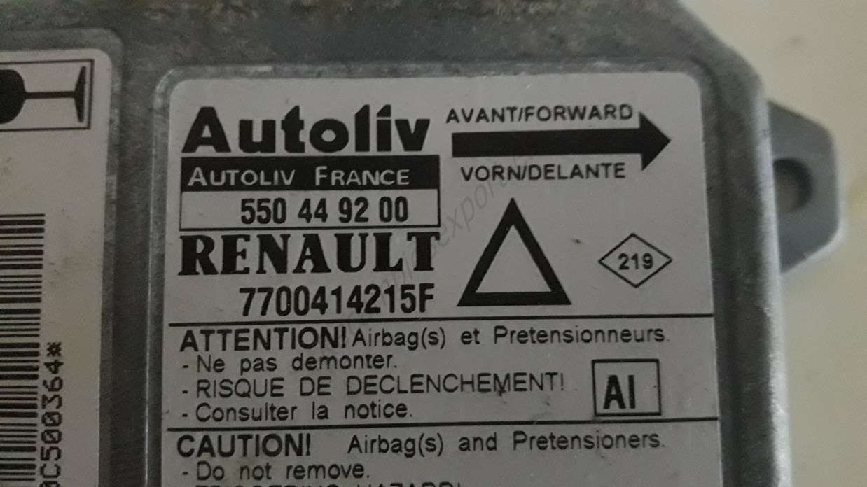 Centralita Airbag Renault Laguna 7700414215F AI AUTOLIV 550449200 550 44 92 00 - foto 2