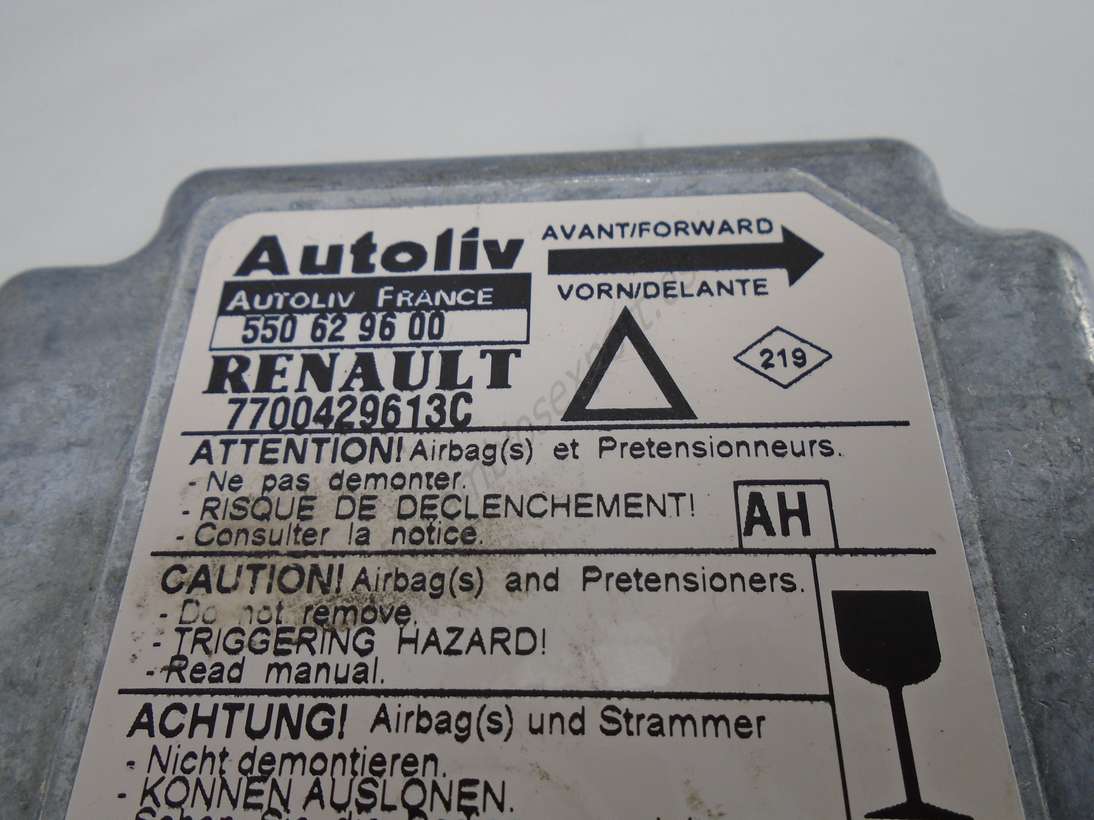 Centralita Airbag Renault Laguna I 7700429613C AUTOLIV 550629600 550 62 96 00 AH - foto 2