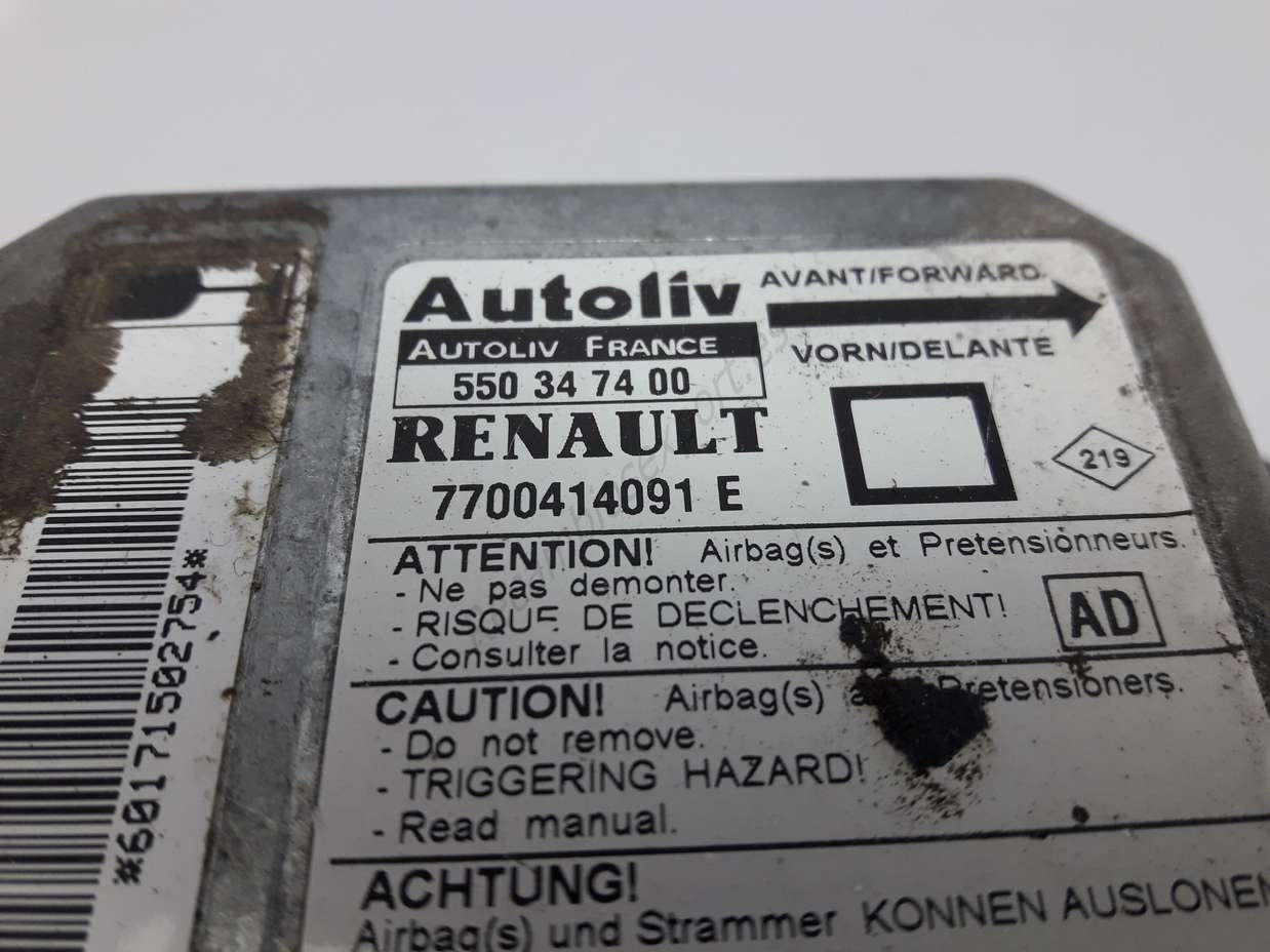 Centralita Airbag Renault Megane 7700414091E 7700414091 E Autoliv 550347400 550 34 74 00 AD - foto 2