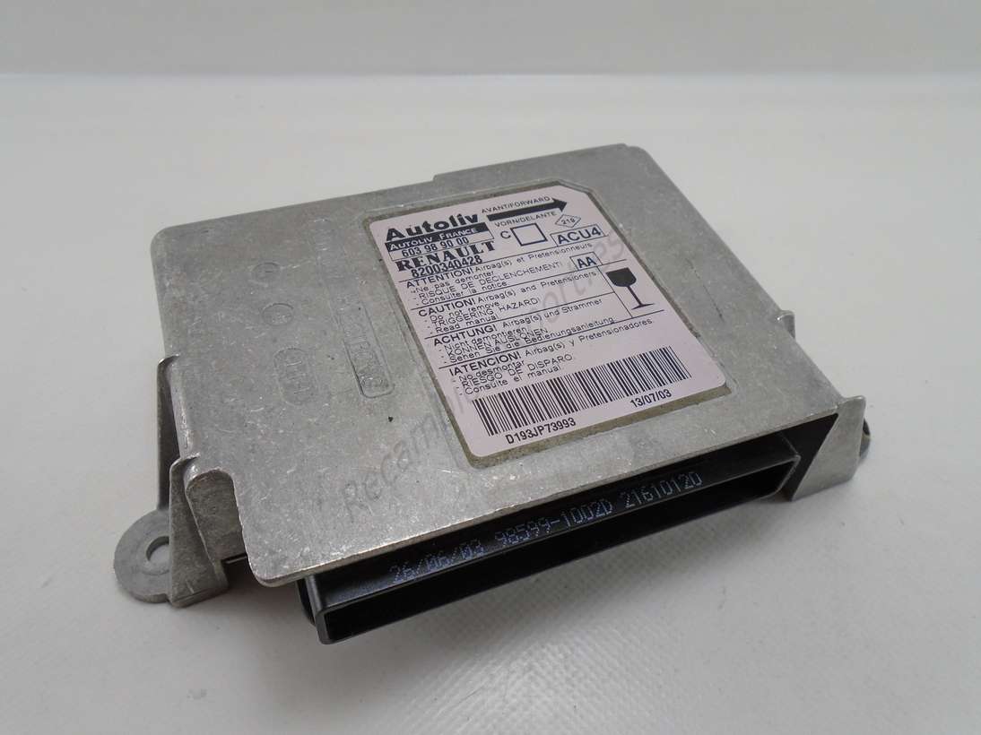 Centralita Airbag Renault Megane 8200340428 Autoliv 603989000 603 98 90 00 ACU4 AA - foto 1