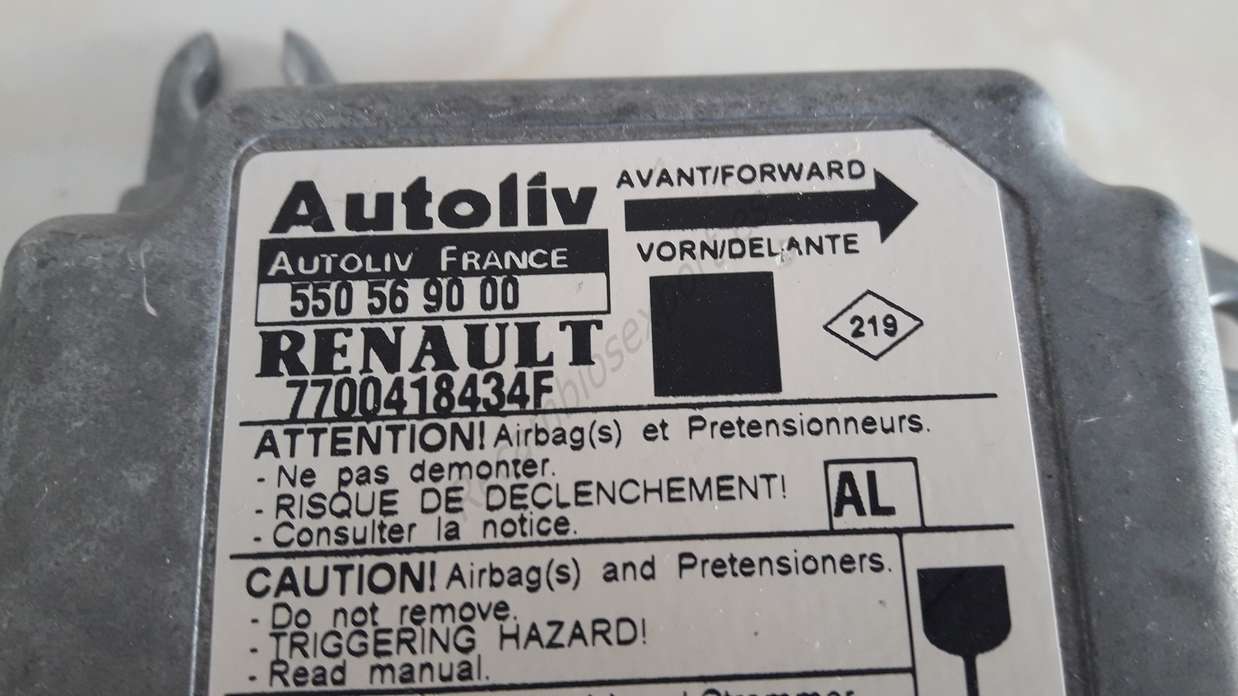 Centralita Airbag Renault Megane Scenic 7700418434F AL AUTOLIV 550569000 550 56 90 00 - foto 2