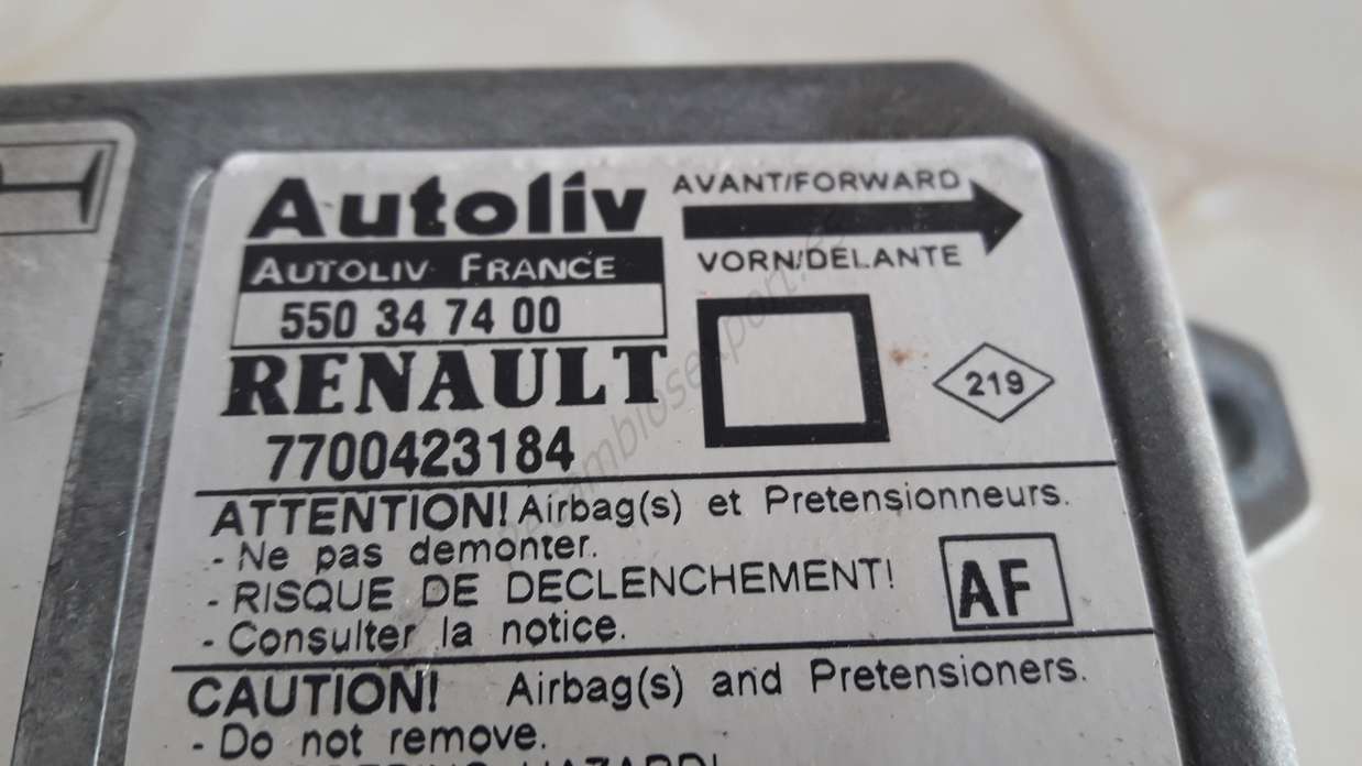Centralita Airbag Renault Megane Scenic 7700423184 AF Autoliv 550347400 550 34 74 00 - foto 2