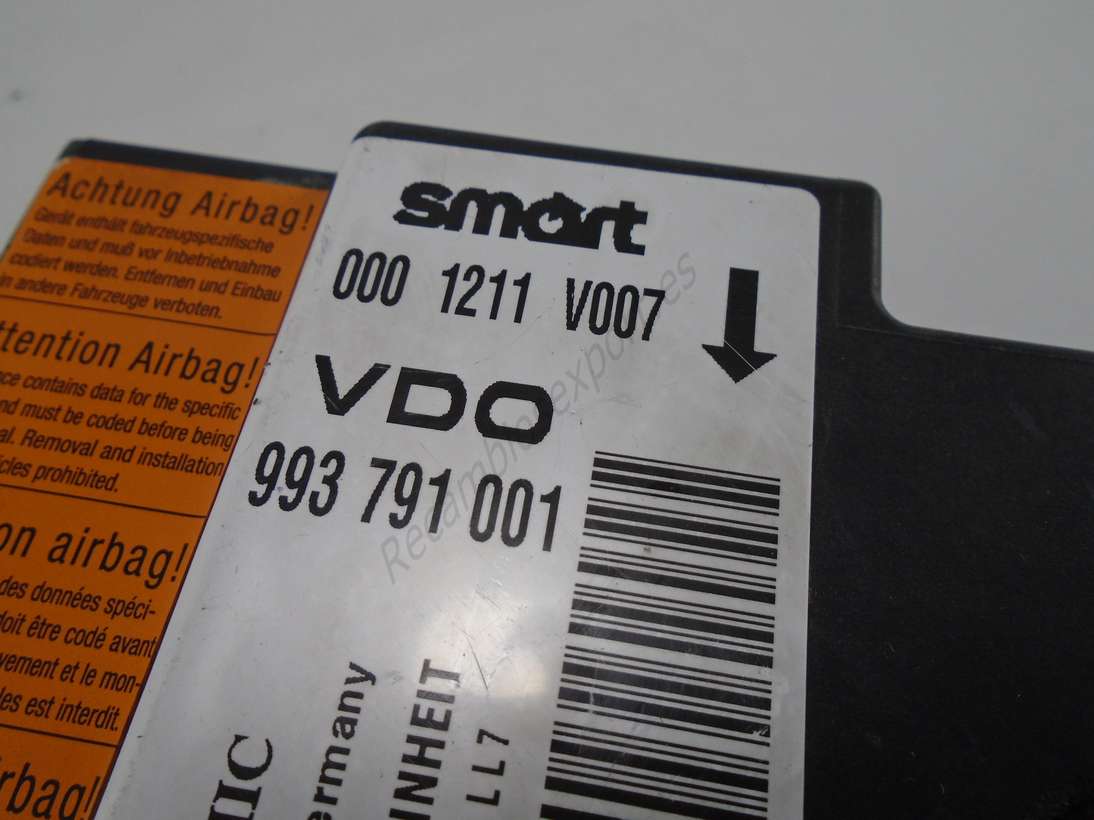 Centralita Airbag Smart 450 0001211V007 000 1211 V007 TEMIC VDO 993791001 993 791 001 - foto 2