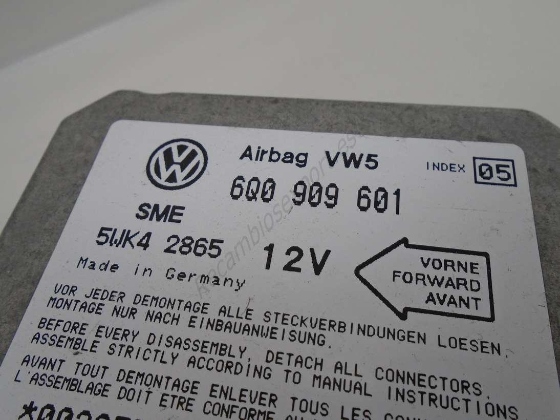 Centralita Airbag VW Seat VW5 6q0909601 6q0 909 601 6qo909601 index 05 siemens 5wk42865 5wk4 2865 - foto 2