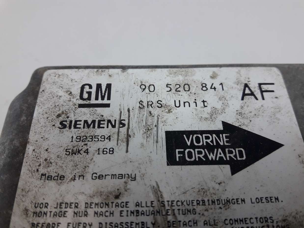 Centralita Airbag Opel Astra 90520841af 90 520 841 AF 90520841AF siemens 1923594 5wk4 168 5wk4168 - foto 2
